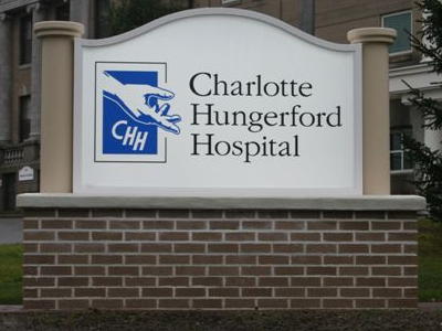 Charlott Hungerford Hospital Monument Sign