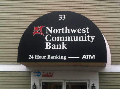 Northwest Bank Awning Sign
