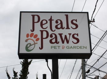 Petals & Paws Custom Vinyl Sign