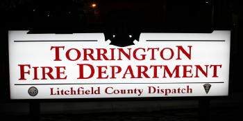 Torrington FD Illuminated Cabinet Sign